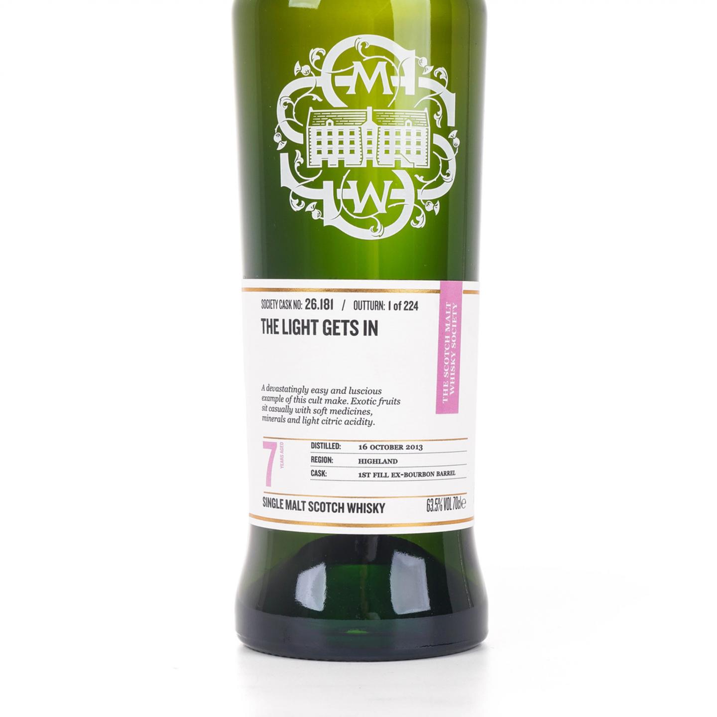 SMWS 26.181 克里尼利基 7年 2013 单桶