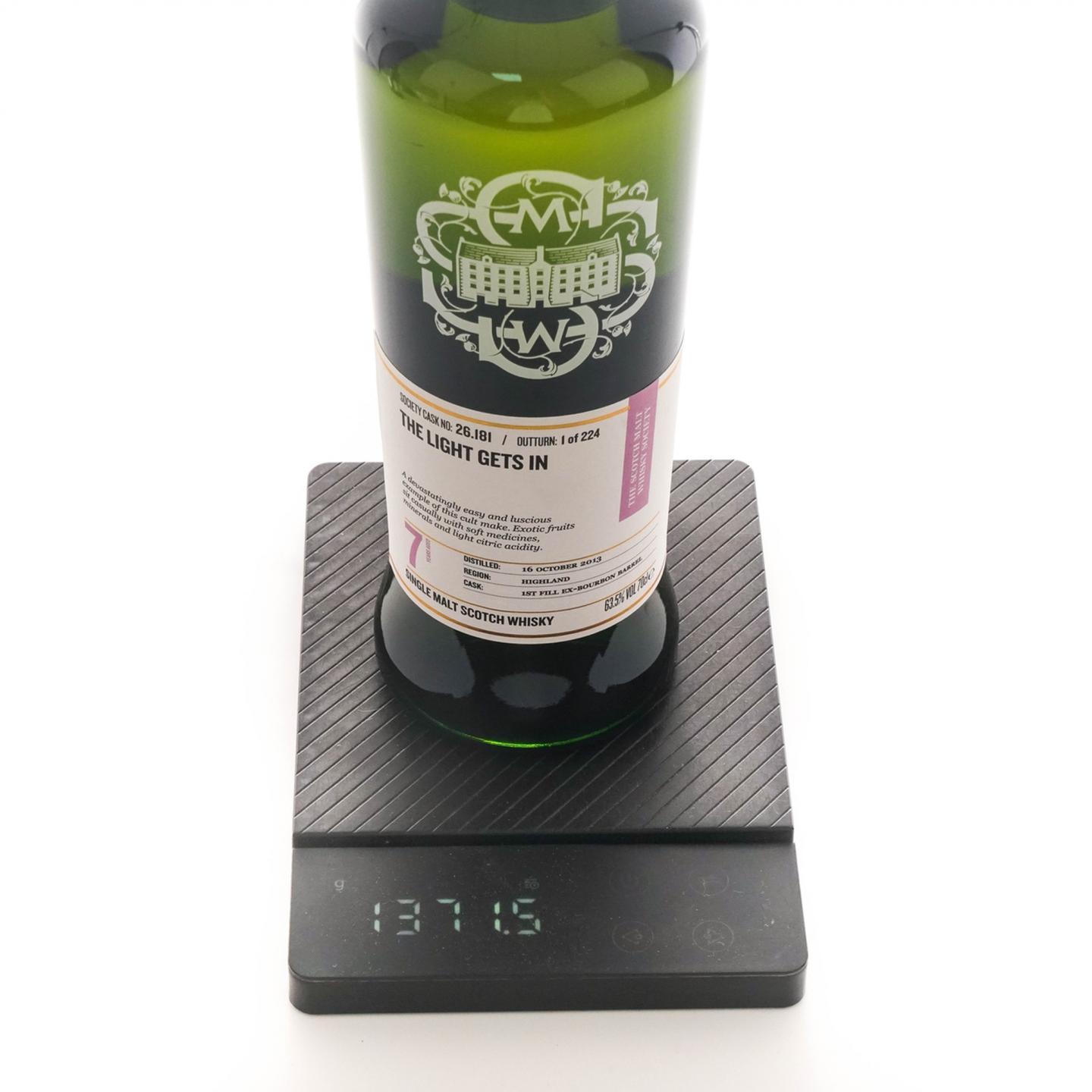 SMWS 26.181 克里尼利基 7年 2013 单桶
