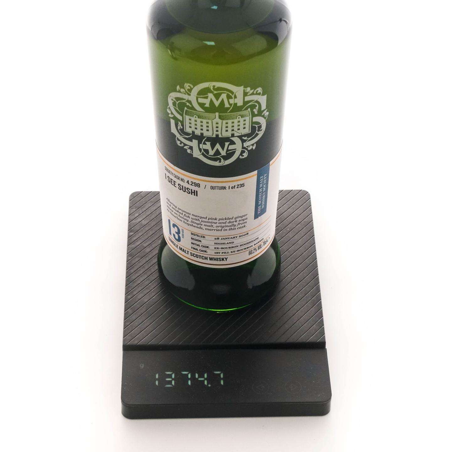 SMWS 4.298 高原骑士 13年 2008-2021