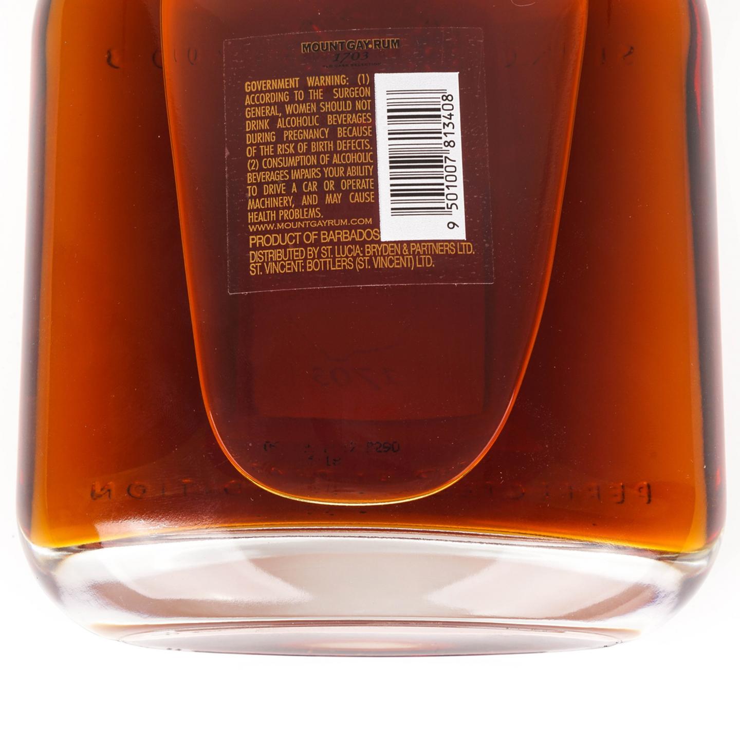 Mount Gay Rum 凯珊朗姆酒 1703 巴巴多斯调和朗姆 750ml