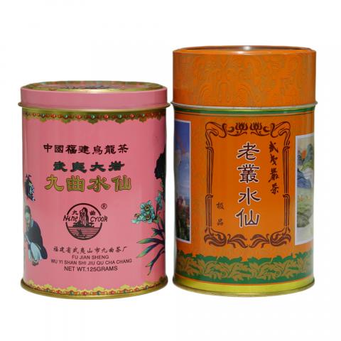 1998年 武夷山市九曲茶厂 水仙一组 125克*2罐 干仓