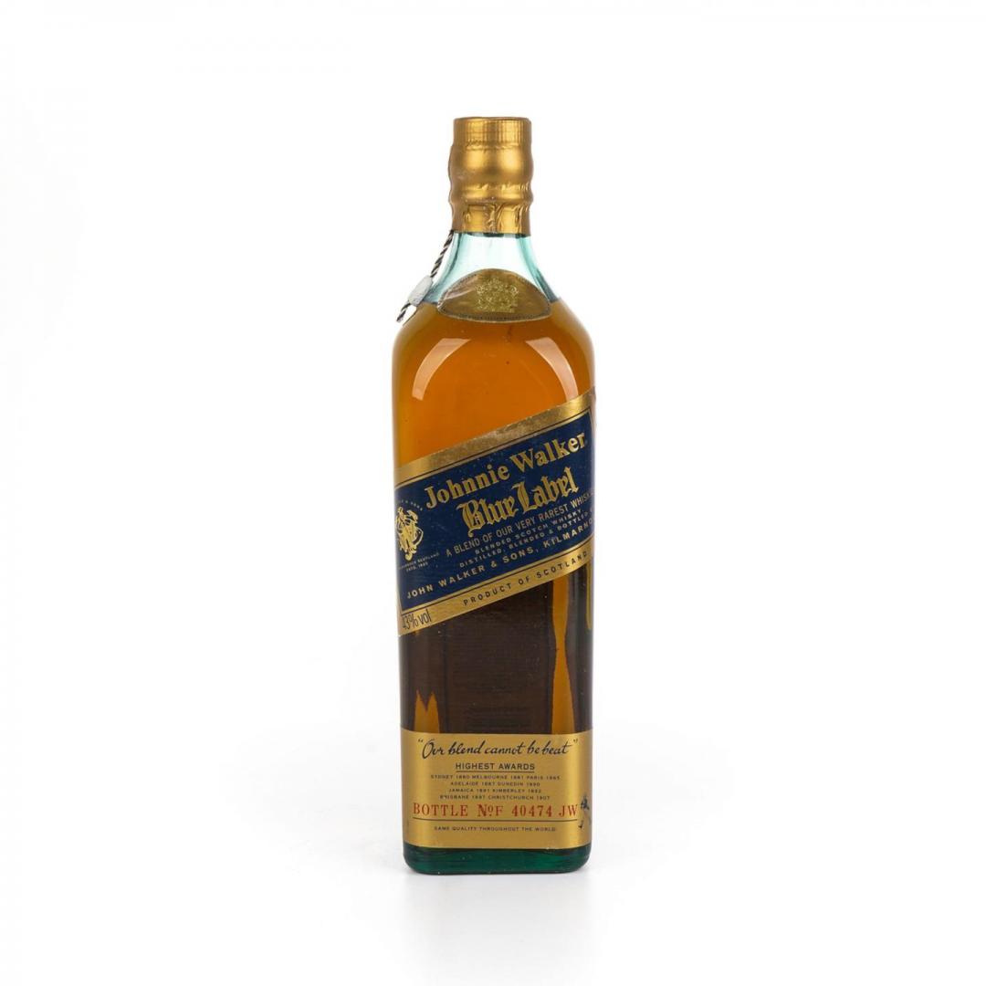 【古早旧版】90年代 尊尼获加 蓝牌调和威士忌 43% 750ml