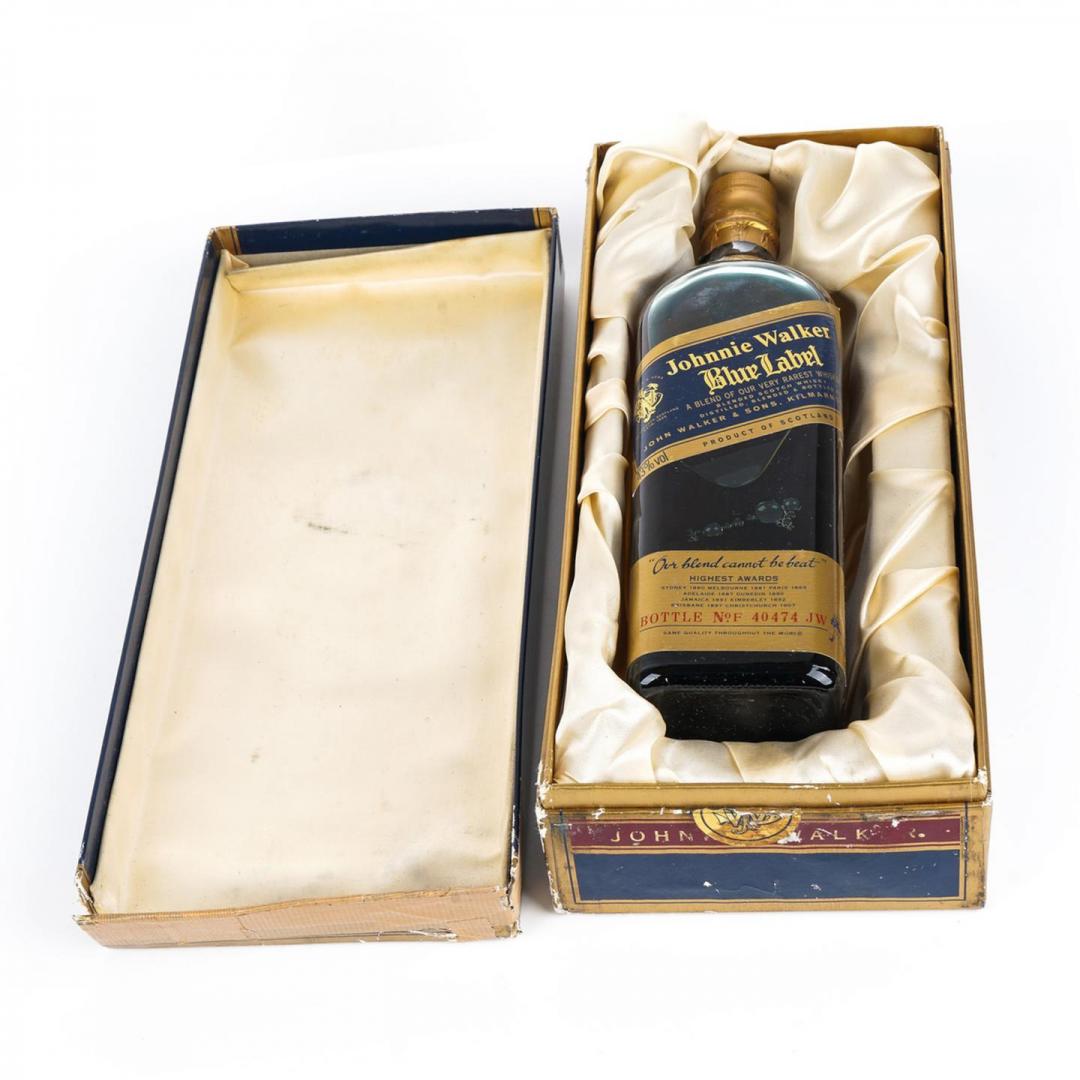 【古早旧版】90年代 尊尼获加 蓝牌调和威士忌 43% 750ml