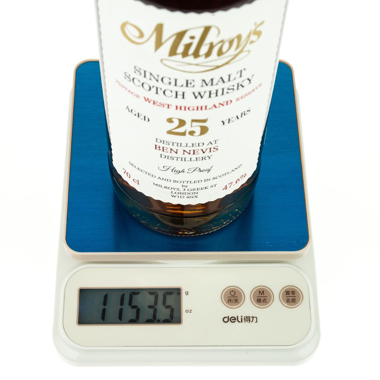 【威士忌】本尼维斯 25年 1996-2021 雪莉桶 Milroys