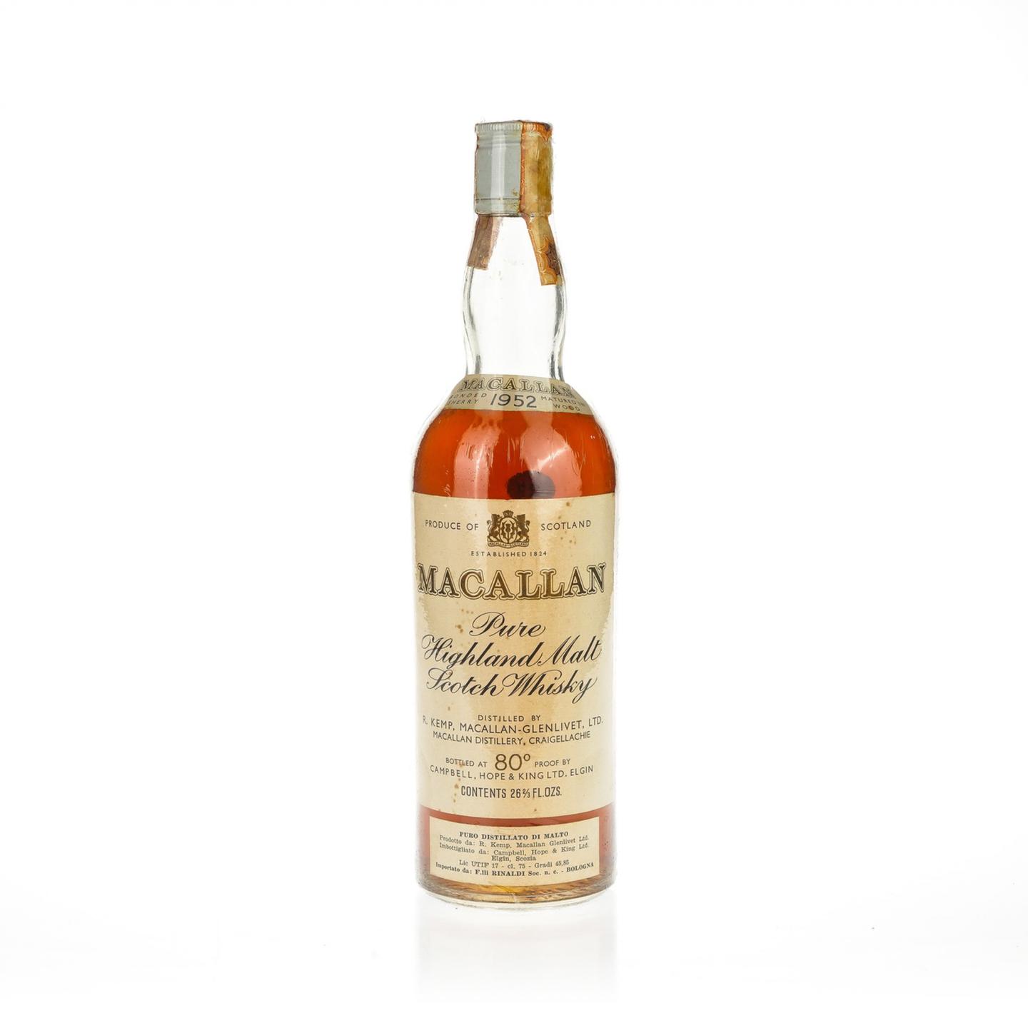 【威士忌】麦卡伦 1952 80°Proof 750ml
