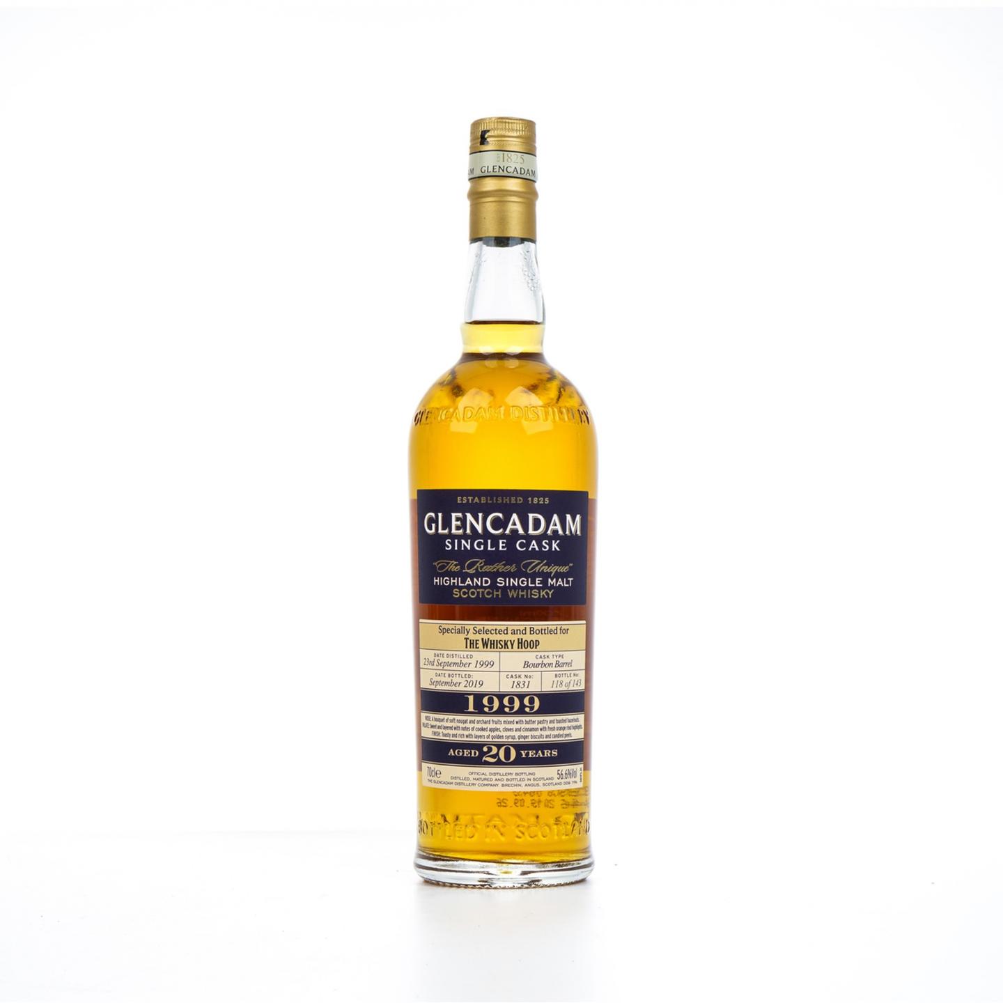 格兰卡登 20年 1999-2019 The Whisky Hoop 单桶 桶强