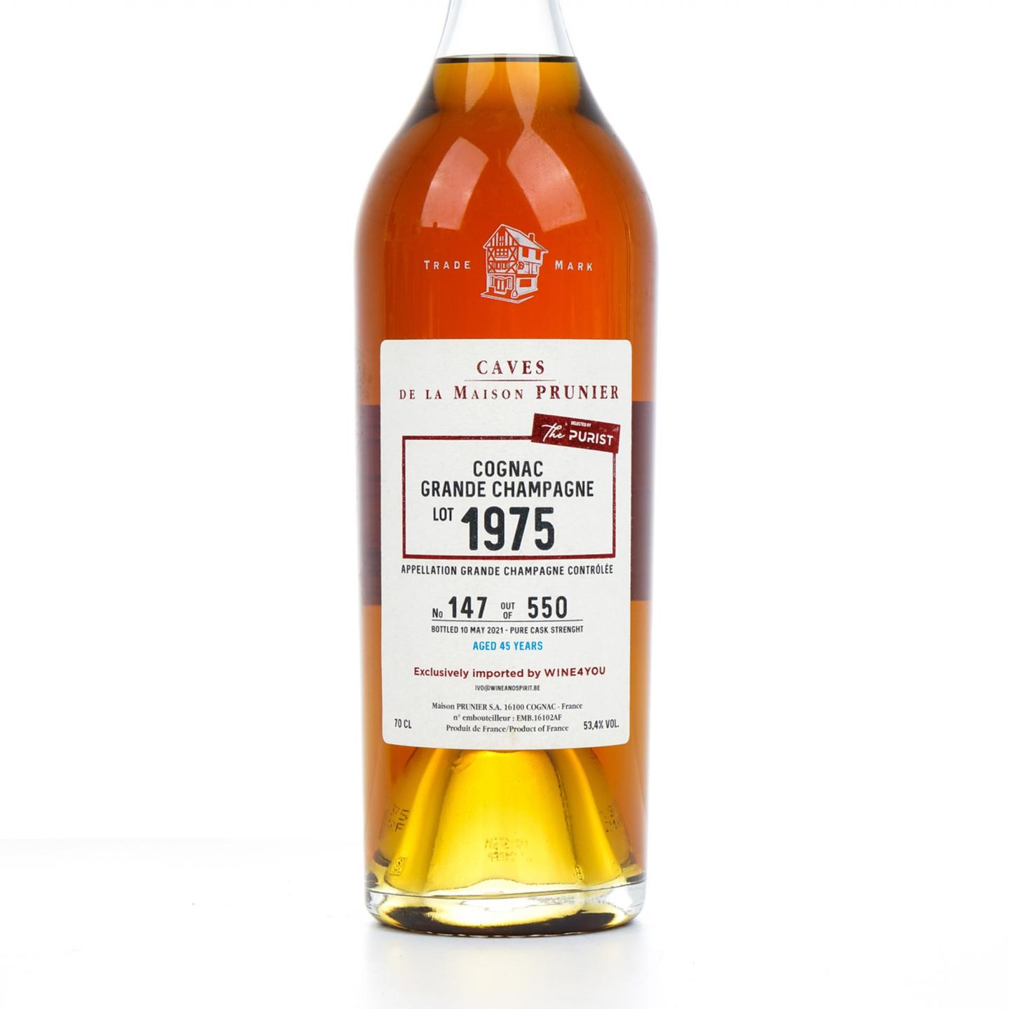 Prunier 普诺尼 45年 1975-2021 大香槟区 干邑 Wine4you