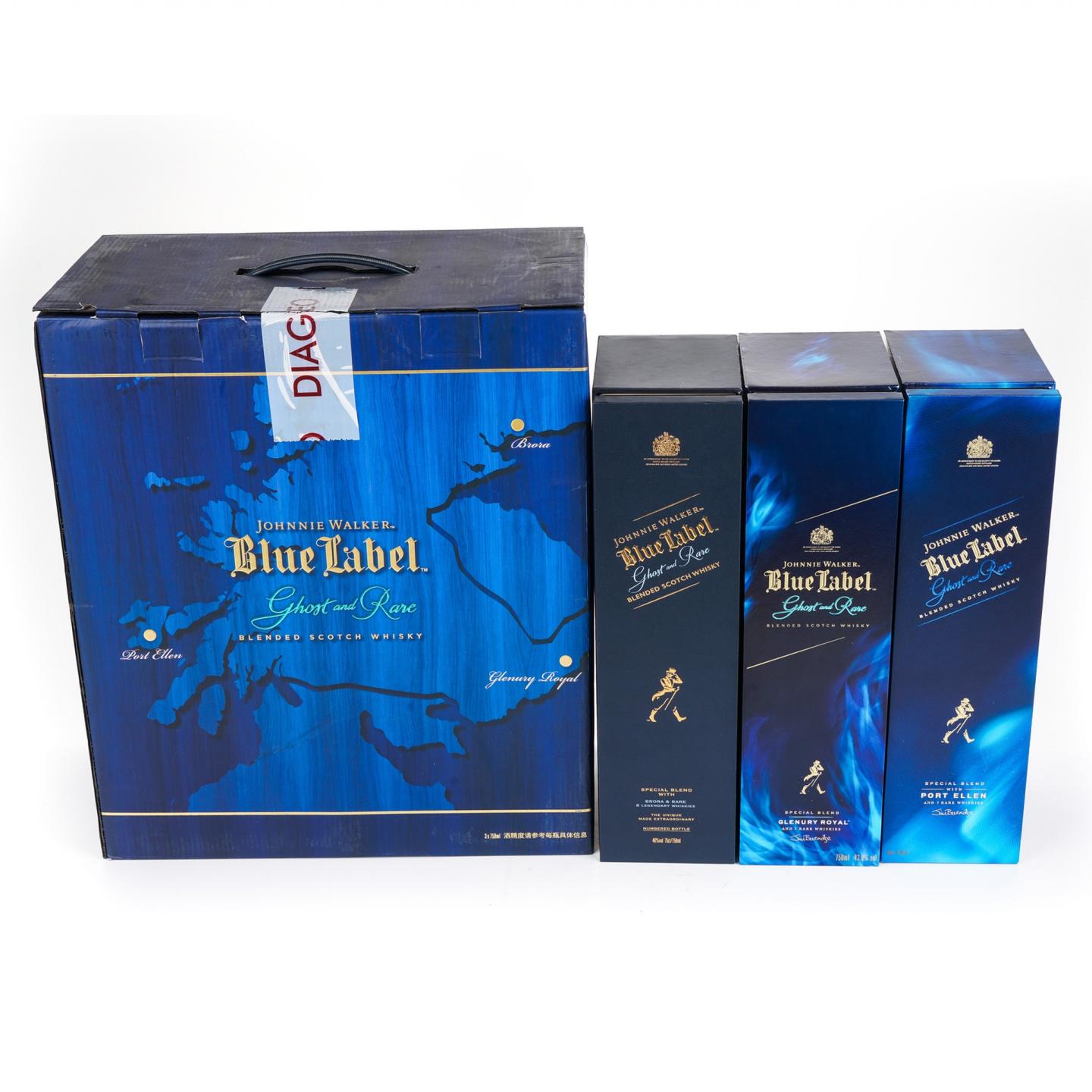 尊尼获加 蓝牌 消逝的酒厂系列 750ml*3