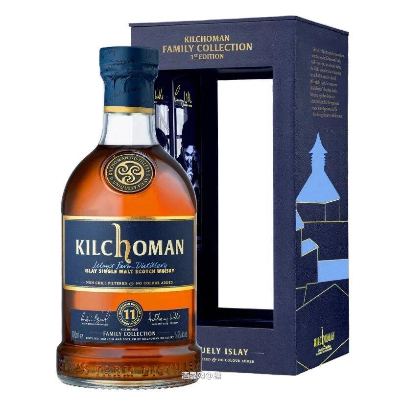 Kilchoman Family Collection 11 Year Old 全程熟成于Oloroso雪莉桶,泥煤酚值50 PPM,酒龄11年,酒精度54.7%ABV,容量700ml,建议零售价117英镑(约合人民币1,060元)