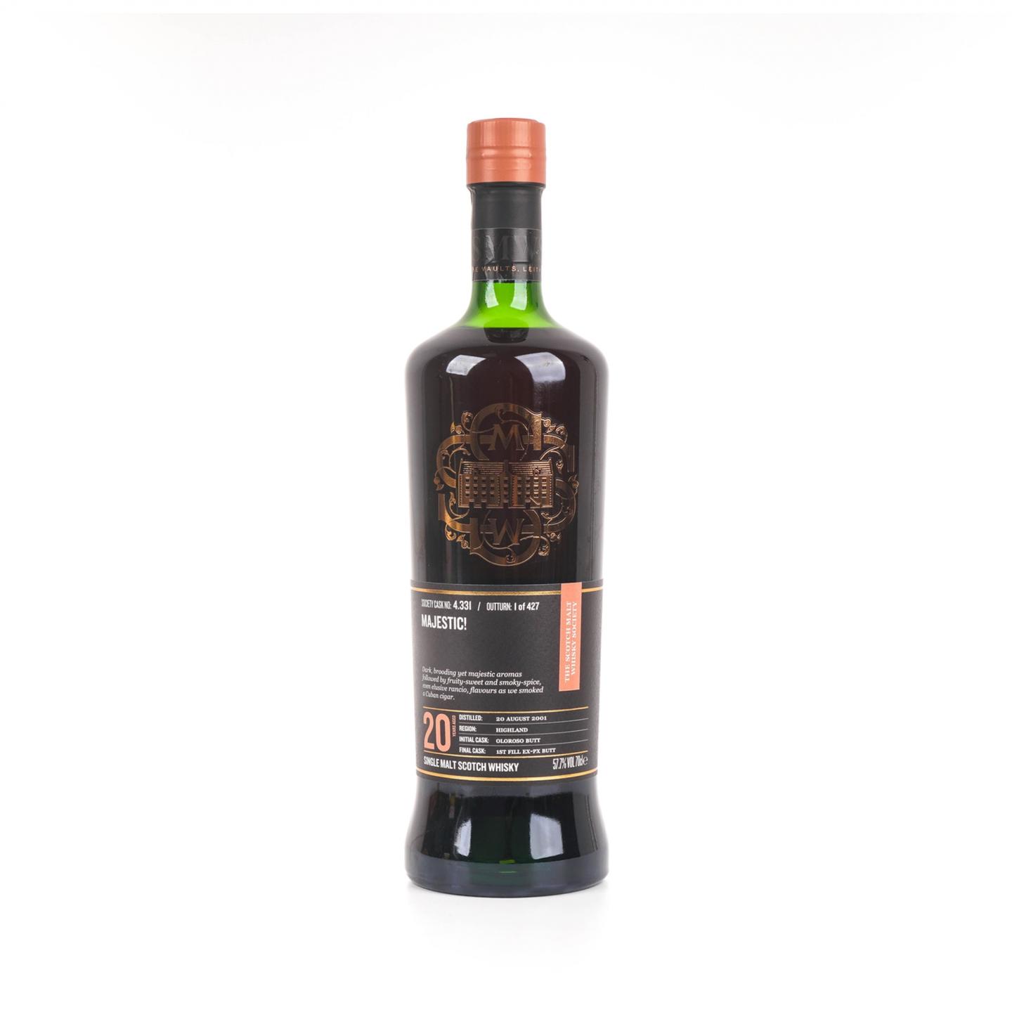 SMWS 4.331 高原骑士 20年 2001 雪莉桶