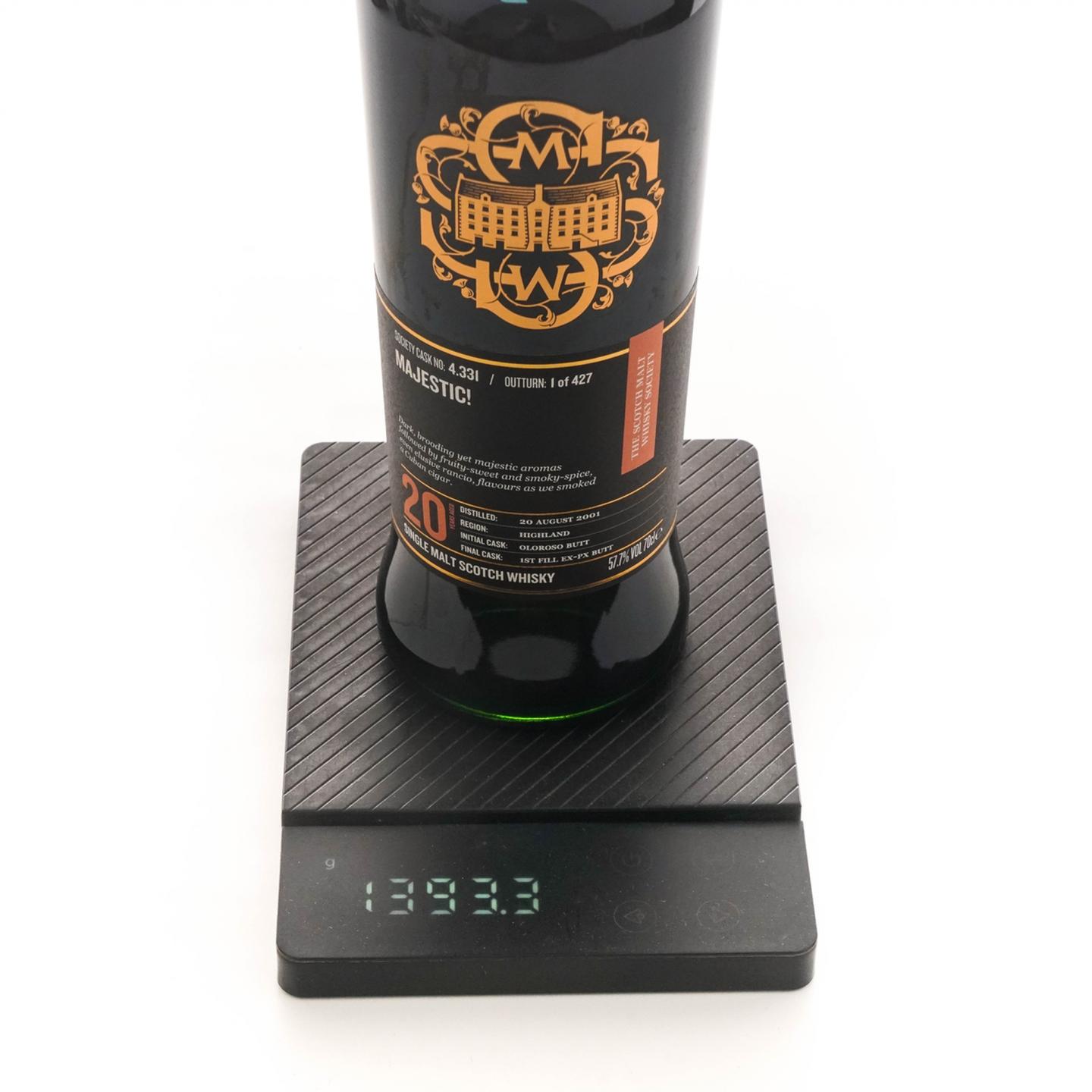SMWS 4.331 高原骑士 20年 2001 雪莉桶