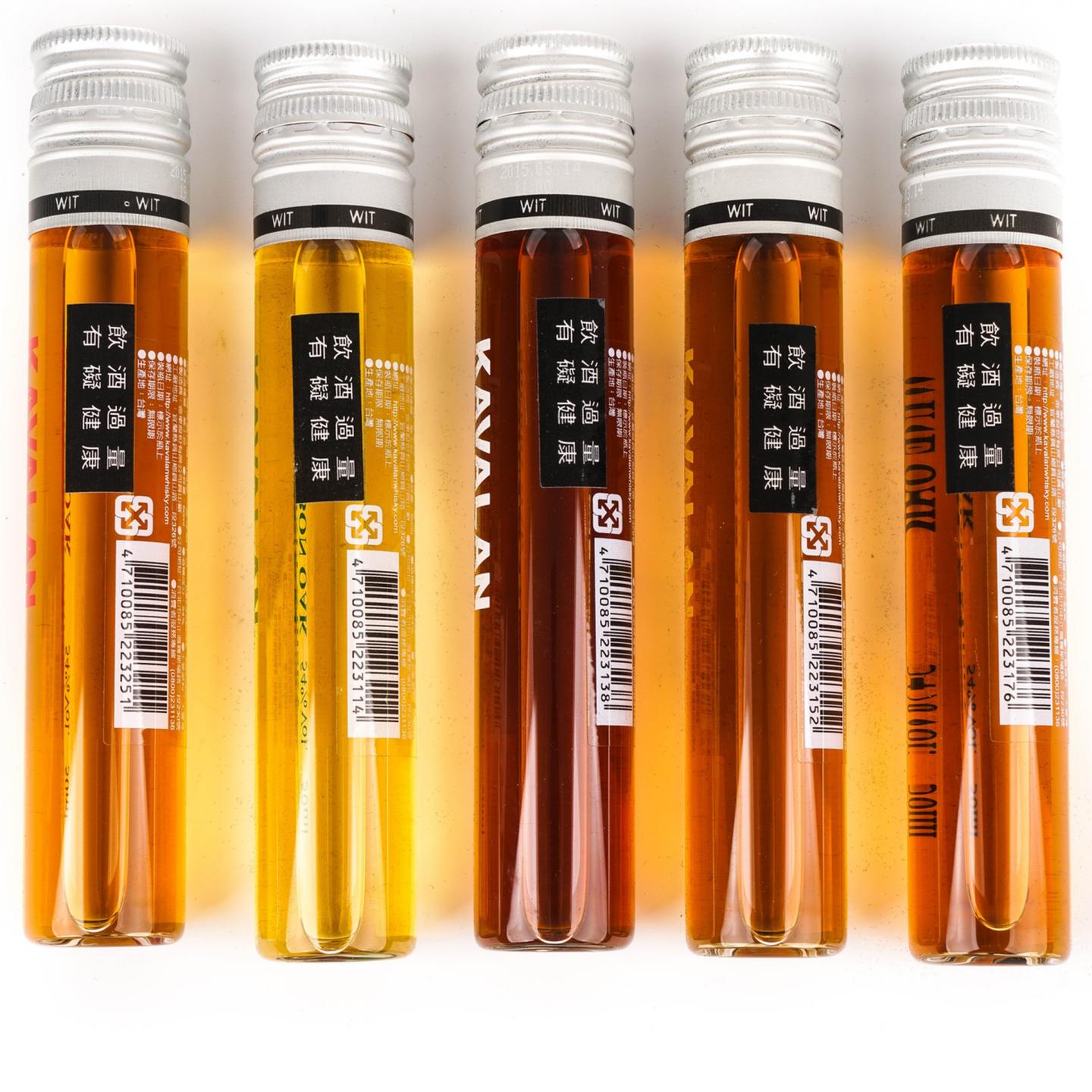【酒版】噶玛兰 2015 经典单一麦芽威士忌 试管品鉴礼盒 5支组*50ml