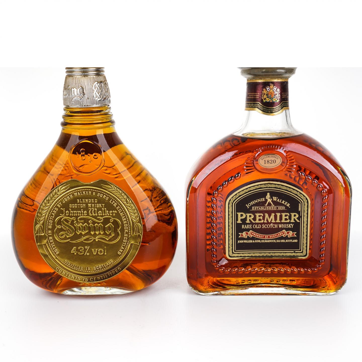 尊尼获加 Swing尊荣 + Premier珍藏老威士忌套装 750ml*2