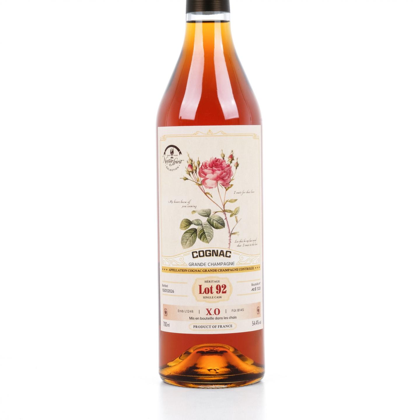 玫瑰之约 2026 Lot 92 大香槟区 单桶 干邑XO Nectar Spirit