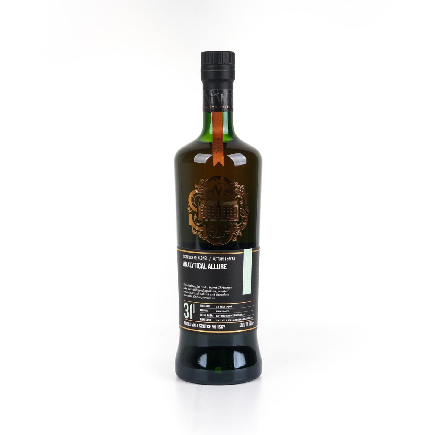 SMWS 4.343 高原骑士 31年 1991 马德拉桶后熟 酒窖珍藏系列