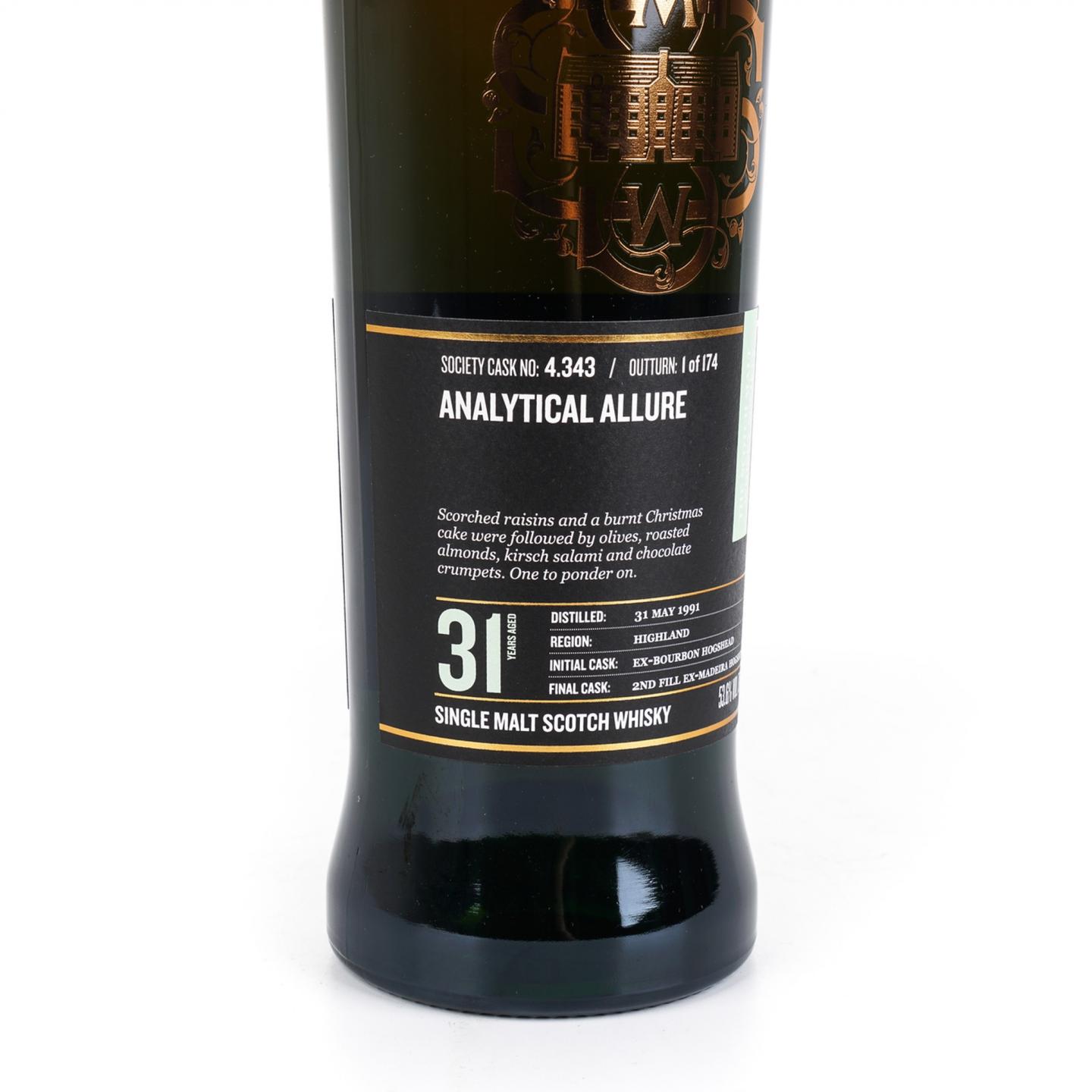 SMWS 4.343 高原骑士 31年 1991 马德拉桶后熟 酒窖珍藏系列