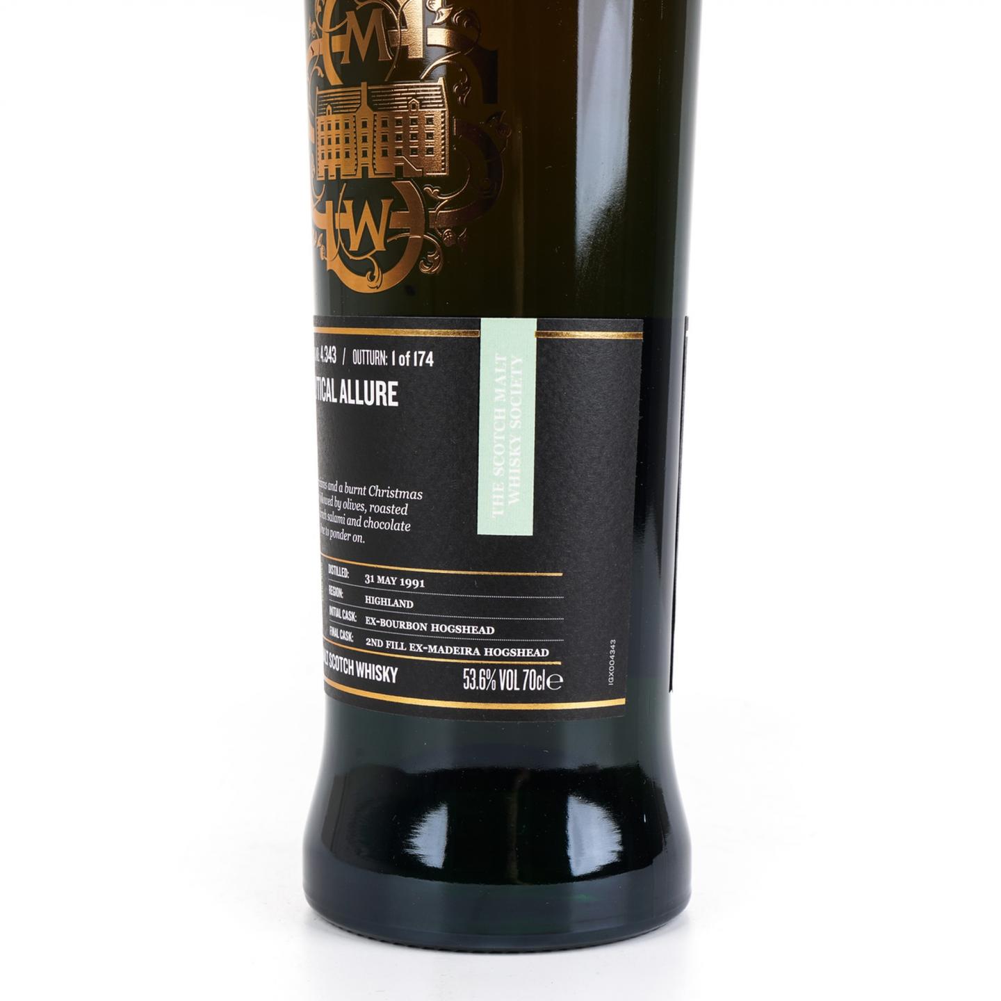 SMWS 4.343 高原骑士 31年 1991 马德拉桶后熟 酒窖珍藏系列