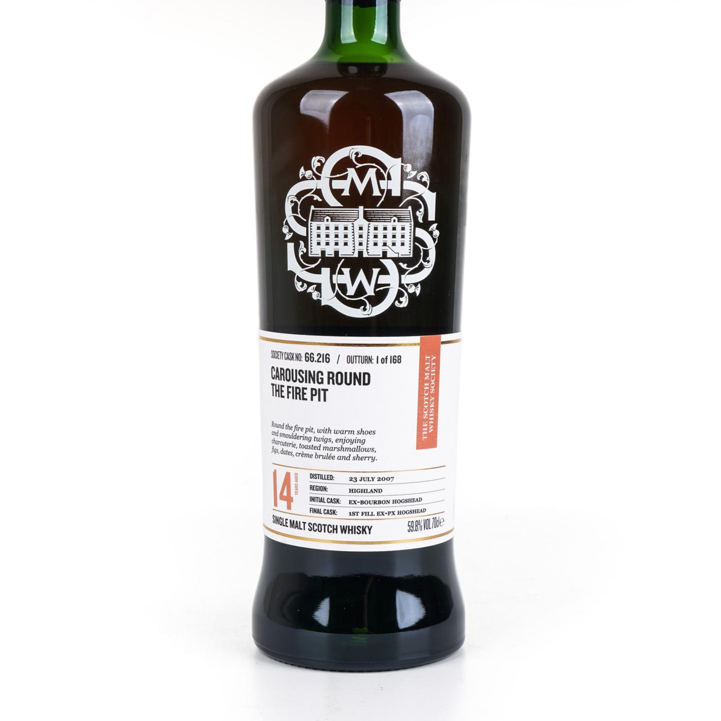SMWS 66.216 阿德摩尔 14年 2007 PX雪莉桶后熟 围篝火狂欢