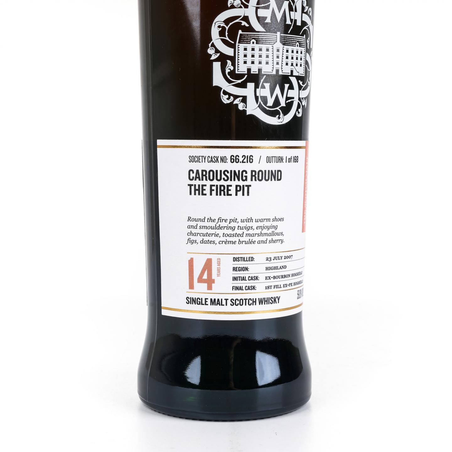 SMWS 66.216 阿德摩尔 14年 2007 PX雪莉桶后熟 围篝火狂欢