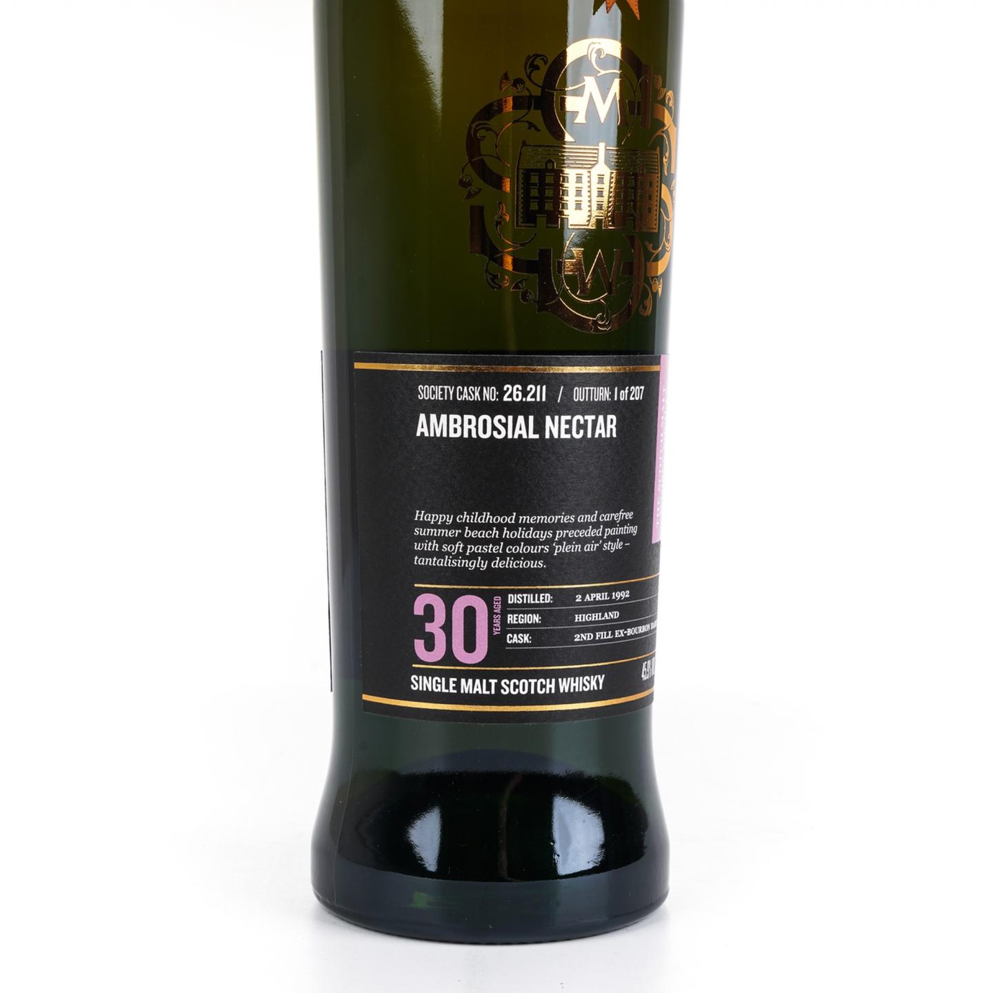 SMWS 26.211 克里尼利基 30年 1992 酒窖珍藏系列 美味花蜜