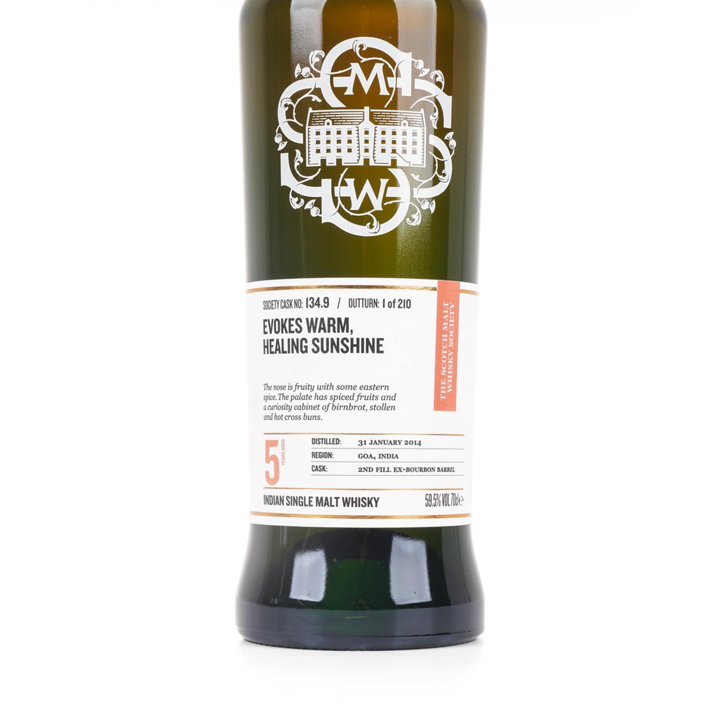 SMWS 134.9 John 5年 2014 印度威士忌
