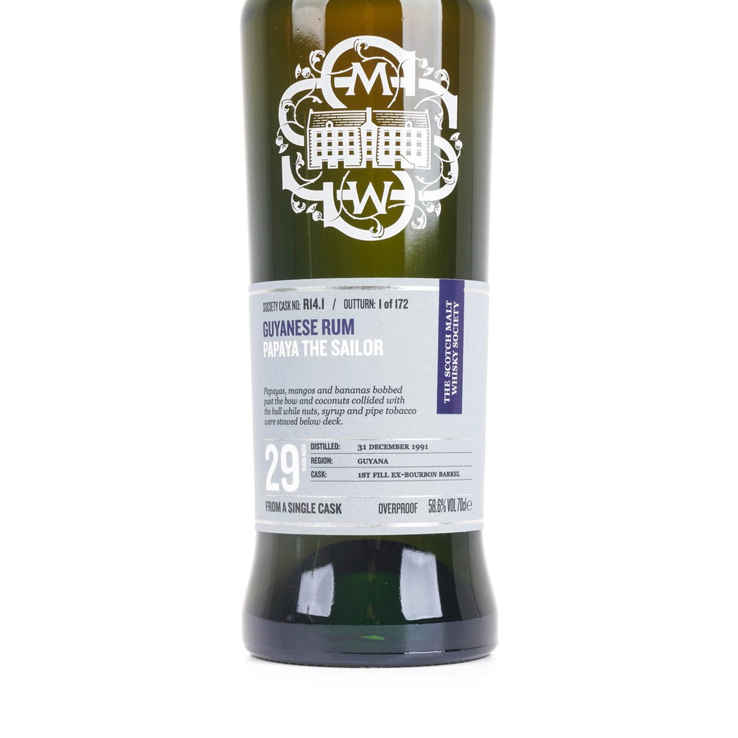 SMWS R14.1 Uitvlugt 29年 1991 圭亚那单桶朗姆酒