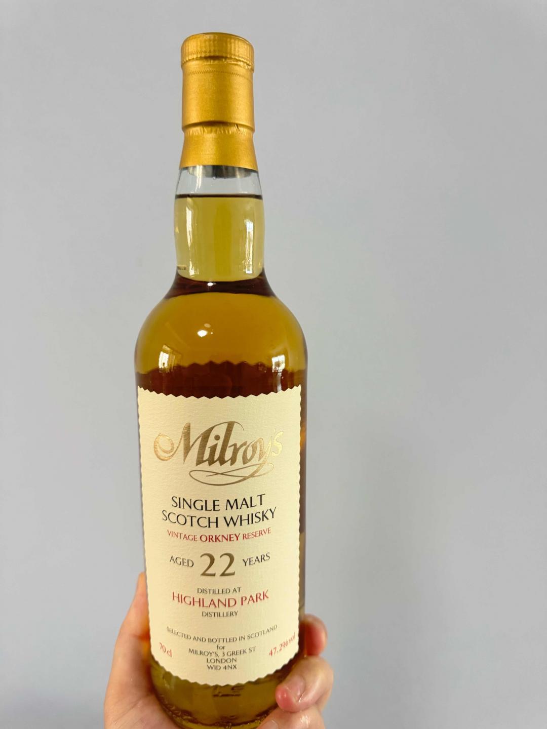milroy's高原骑士22年威士忌