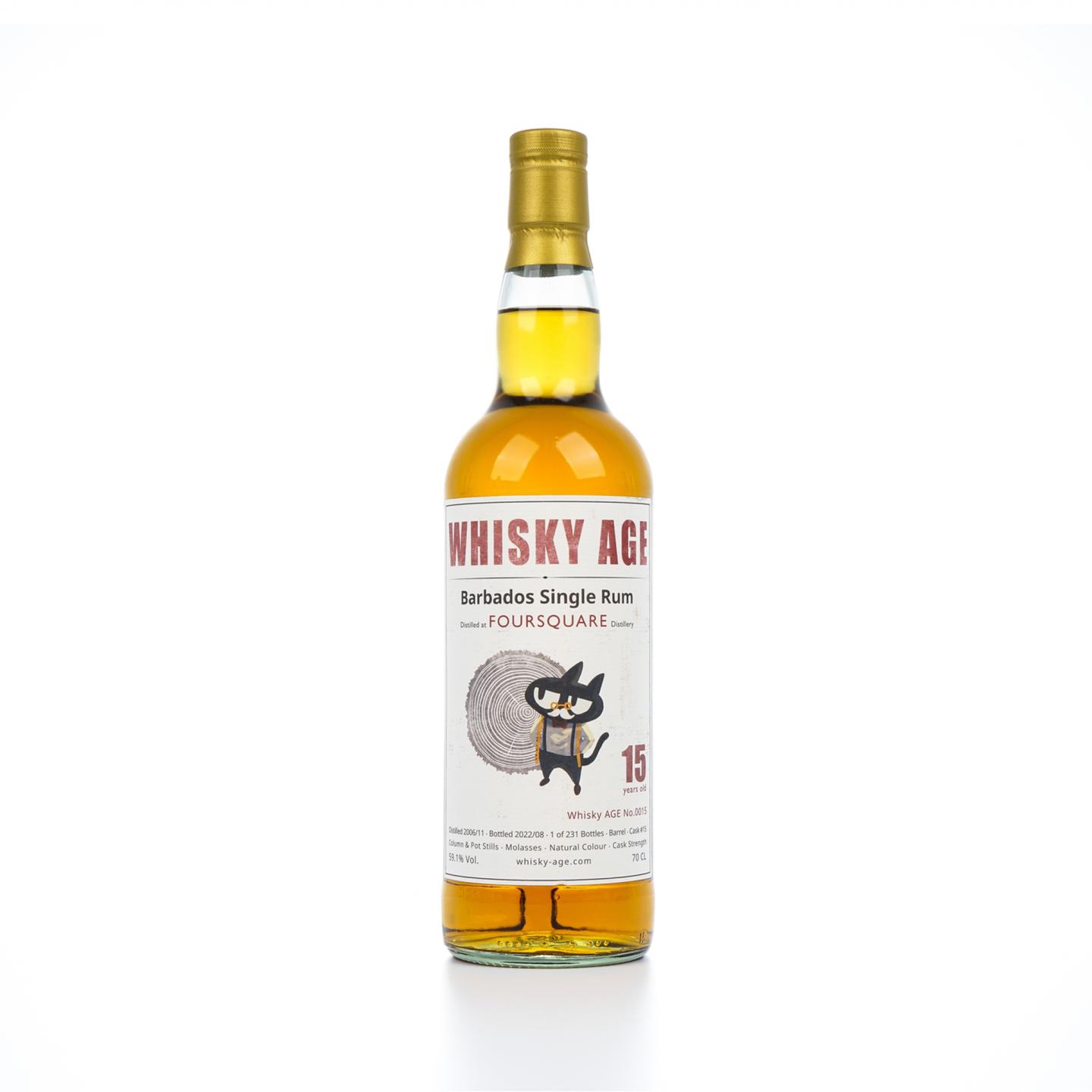 四方 15年 2006-2022 桶强 巴巴多斯朗姆酒 Whisky AGE