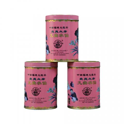 1998年 武夷山市九曲茶厂 原箱大岩产区九曲水仙 125g*3罐 干仓