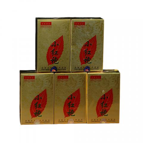 2000年 武夷山金佛茶叶研究所 正岩极品小红袍 5盒组*50克 干仓