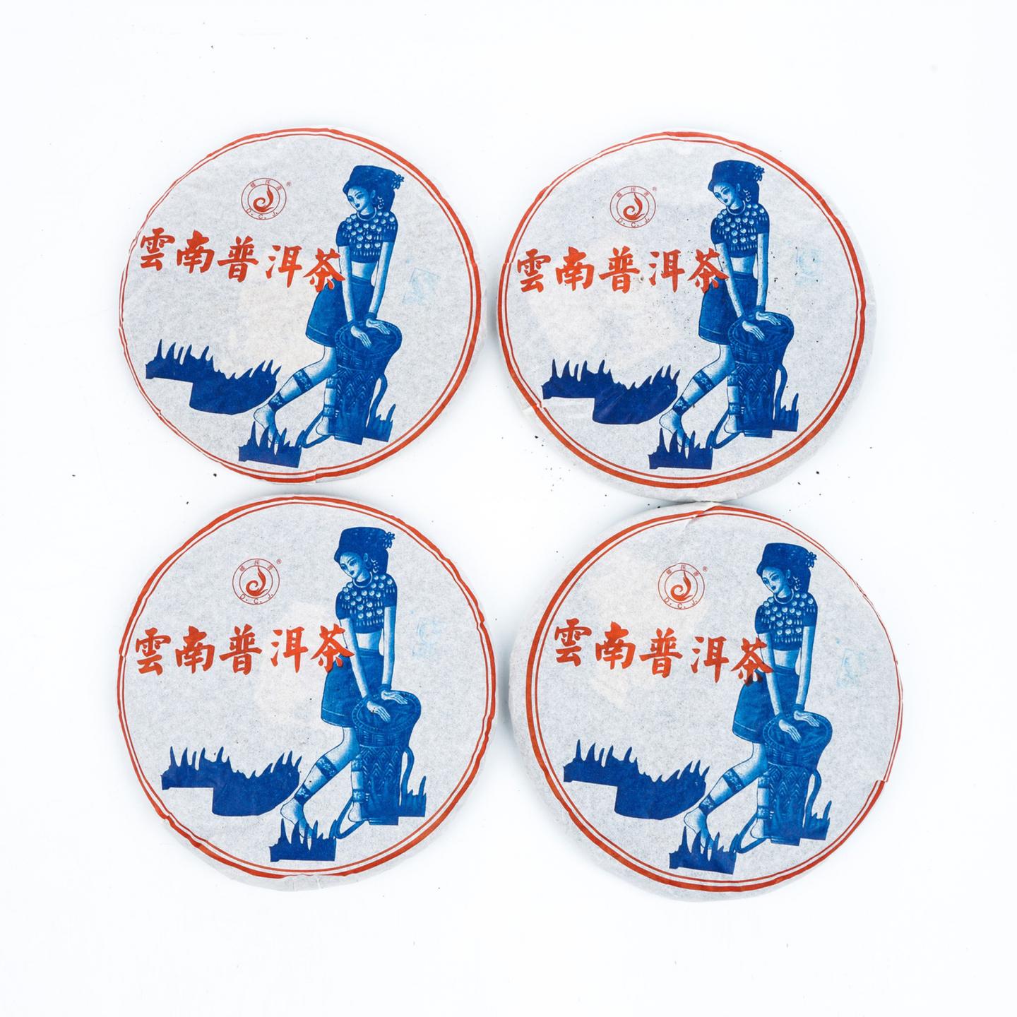 2007年 云南普洱茶 碟彩青饼 7饼*约357g 干仓