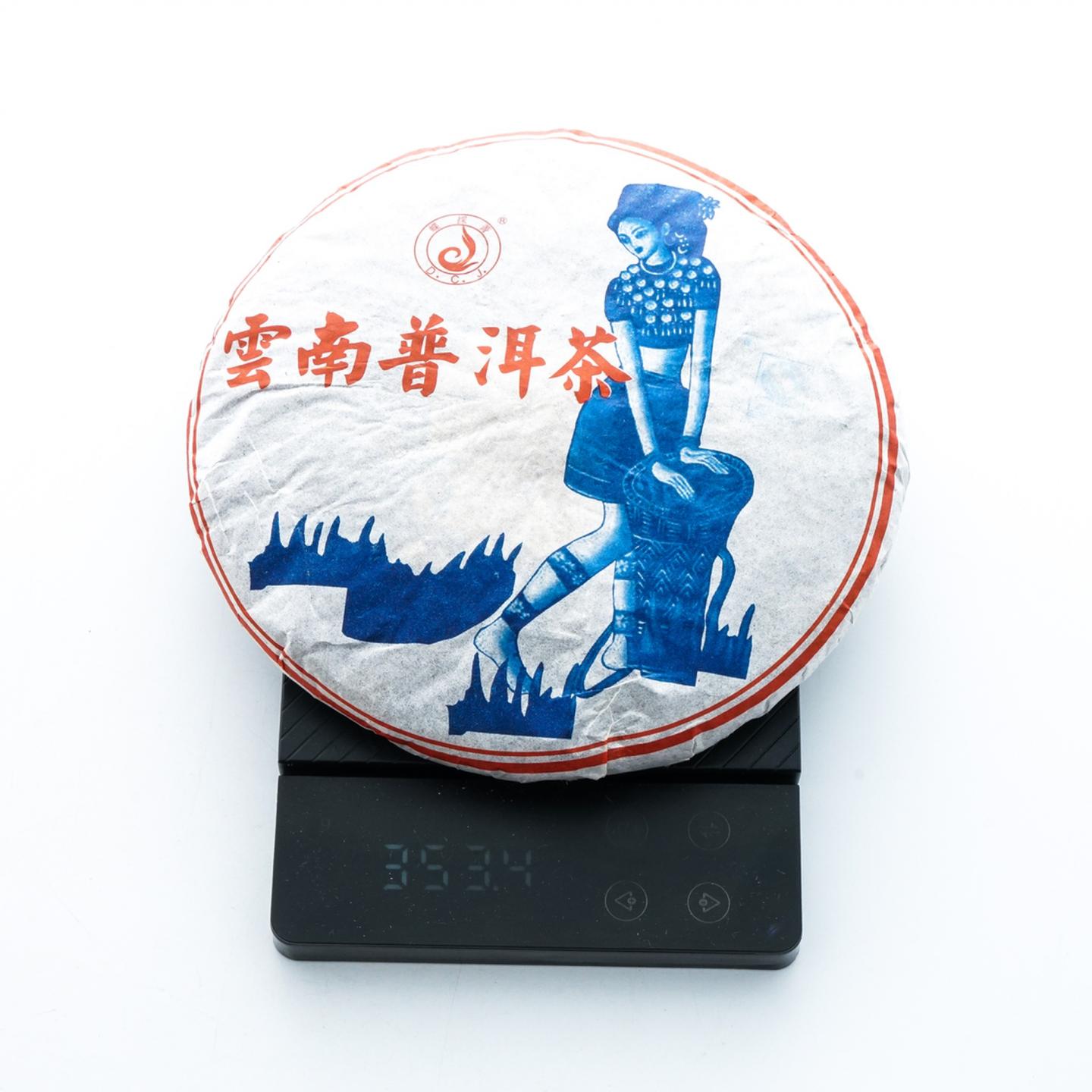 2007年 云南普洱茶 碟彩青饼 7饼*约357g 干仓