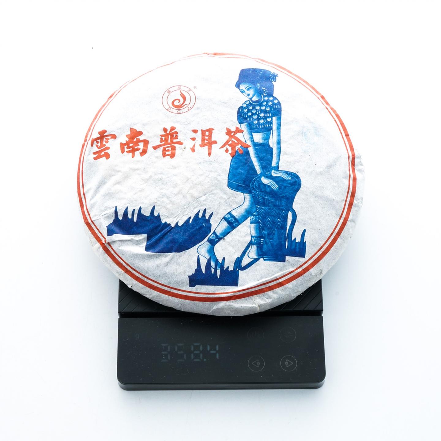 2007年 云南普洱茶 碟彩青饼 7饼*约357g 干仓