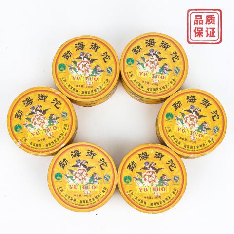 2007年 勐海国营黎明茶厂 八角亭 勐海御沱 普洱生沱 200g*6盒 干仓