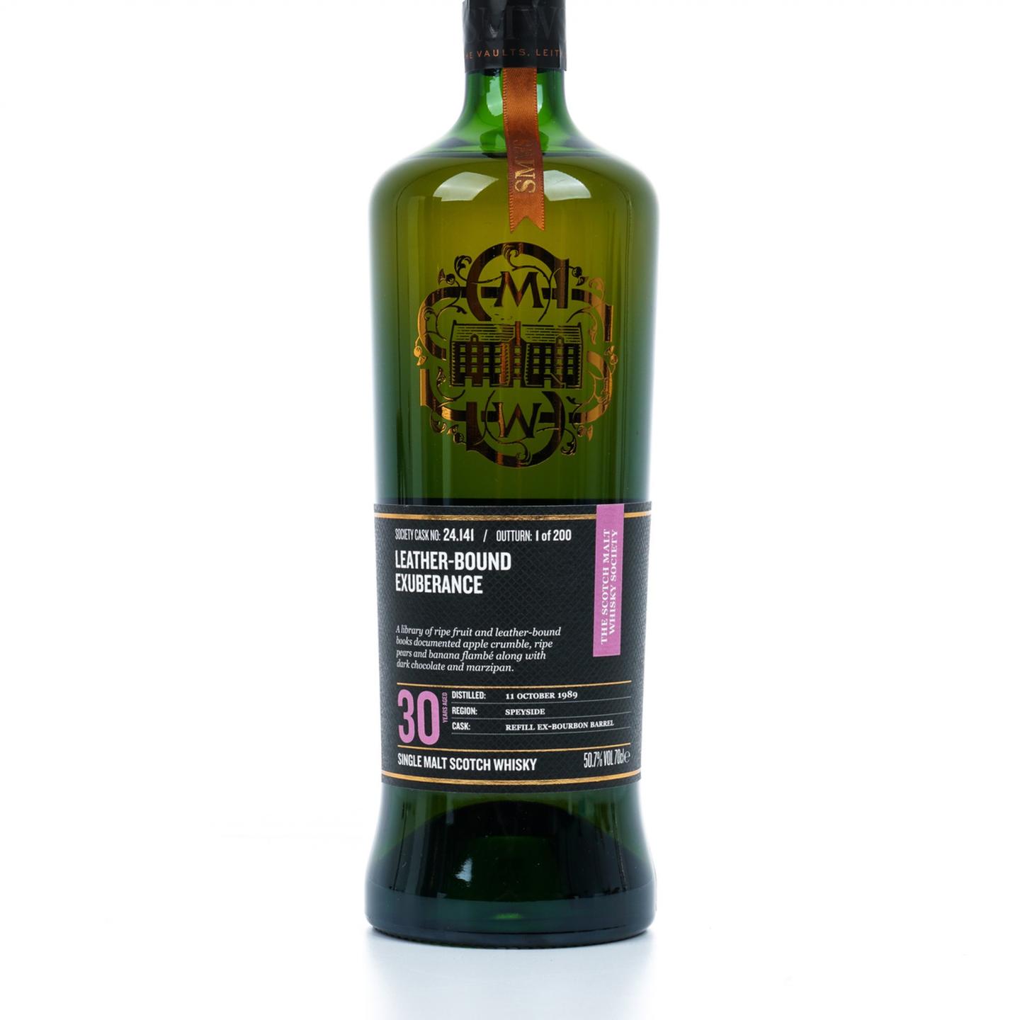 SMWS 24.141 麦卡伦 30年 1989 单桶 皮革书卷之盎然