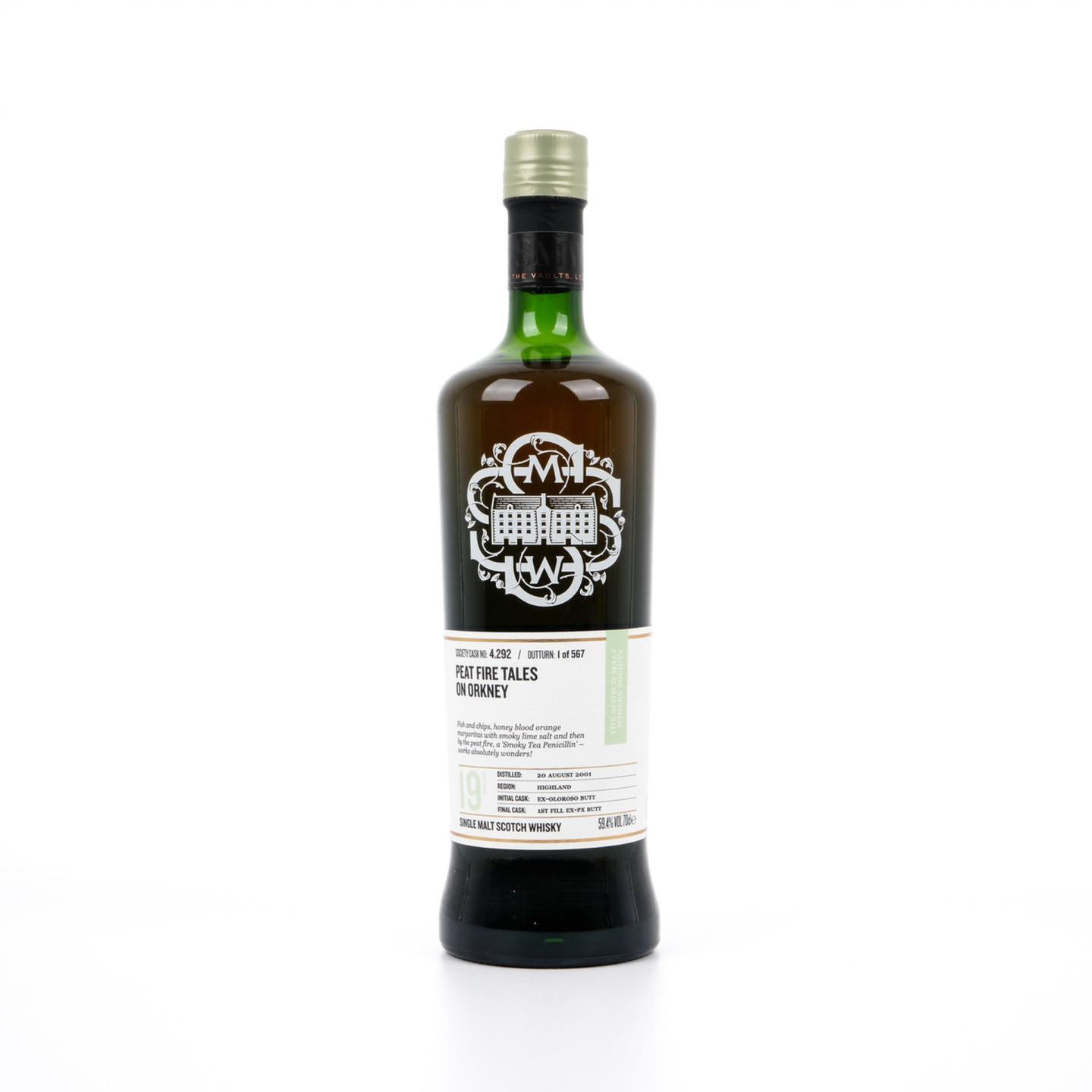 SMWS 4.292 高原骑士 19年 2001