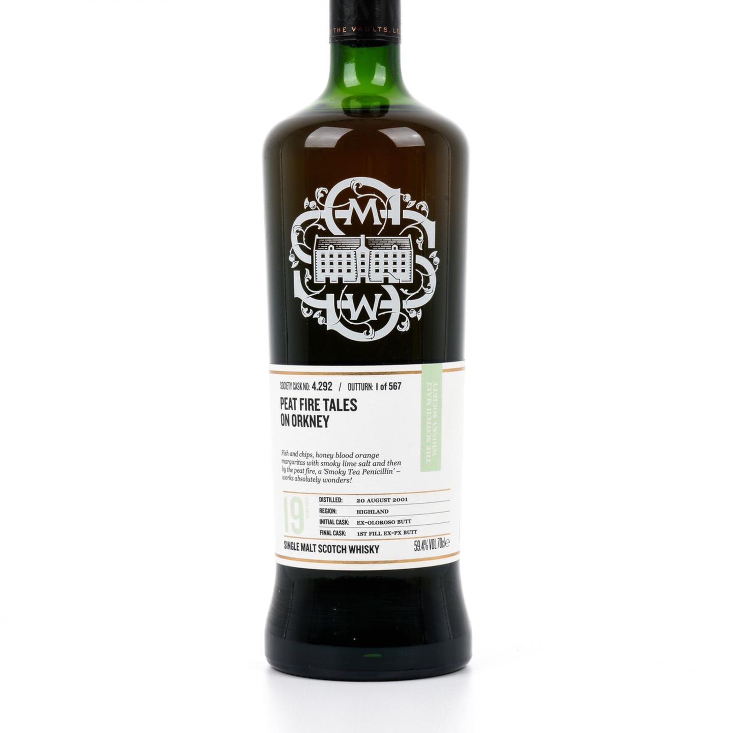 SMWS 4.292 高原骑士 19年 2001
