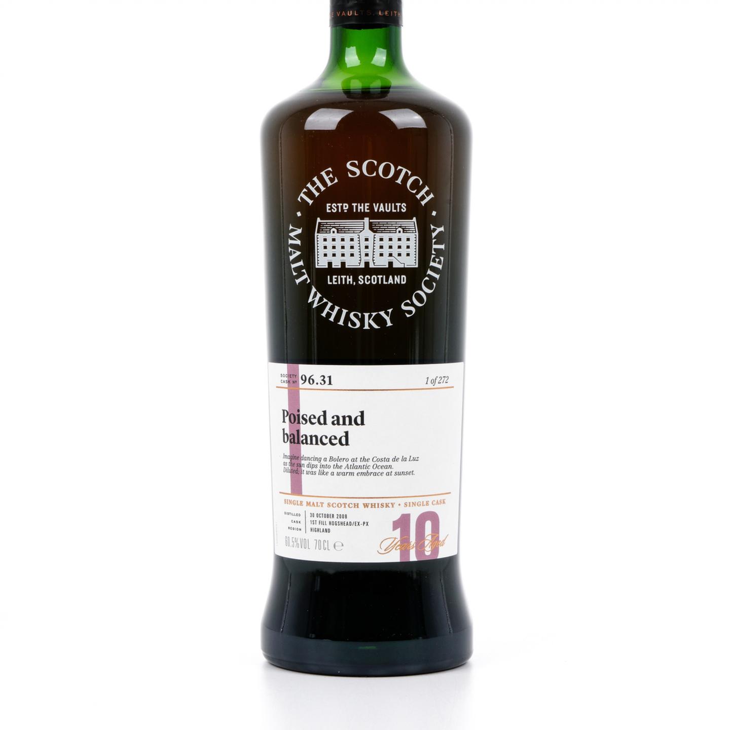 SMWS 96.31 格兰多纳 10年 2008 PX雪莉桶后熟 单桶 行货