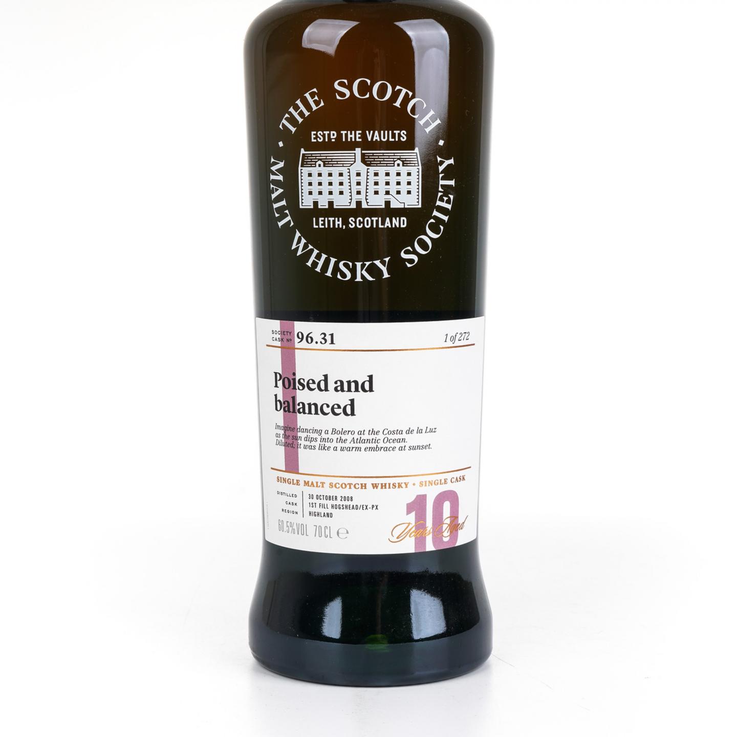 SMWS 96.31 格兰多纳 10年 2008 雪莉桶后熟 单桶 行货