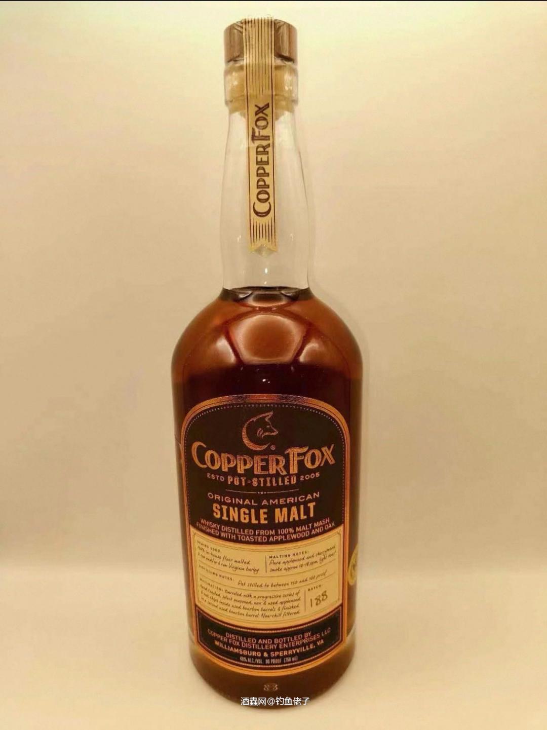 Copper Fox铜狐经典美国单一麦芽威士忌