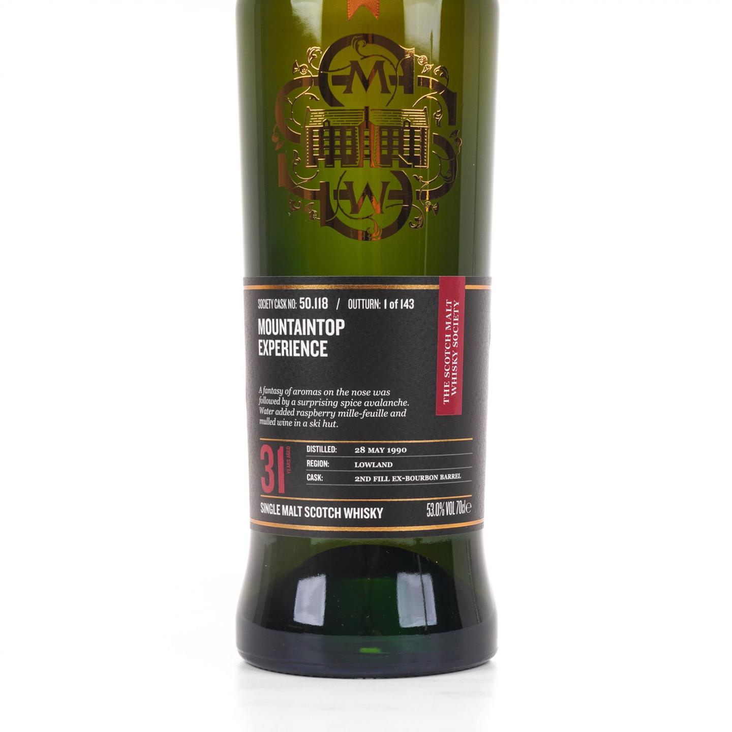 SMWS 50.118 磐火 31年 1990 波本单桶 53%