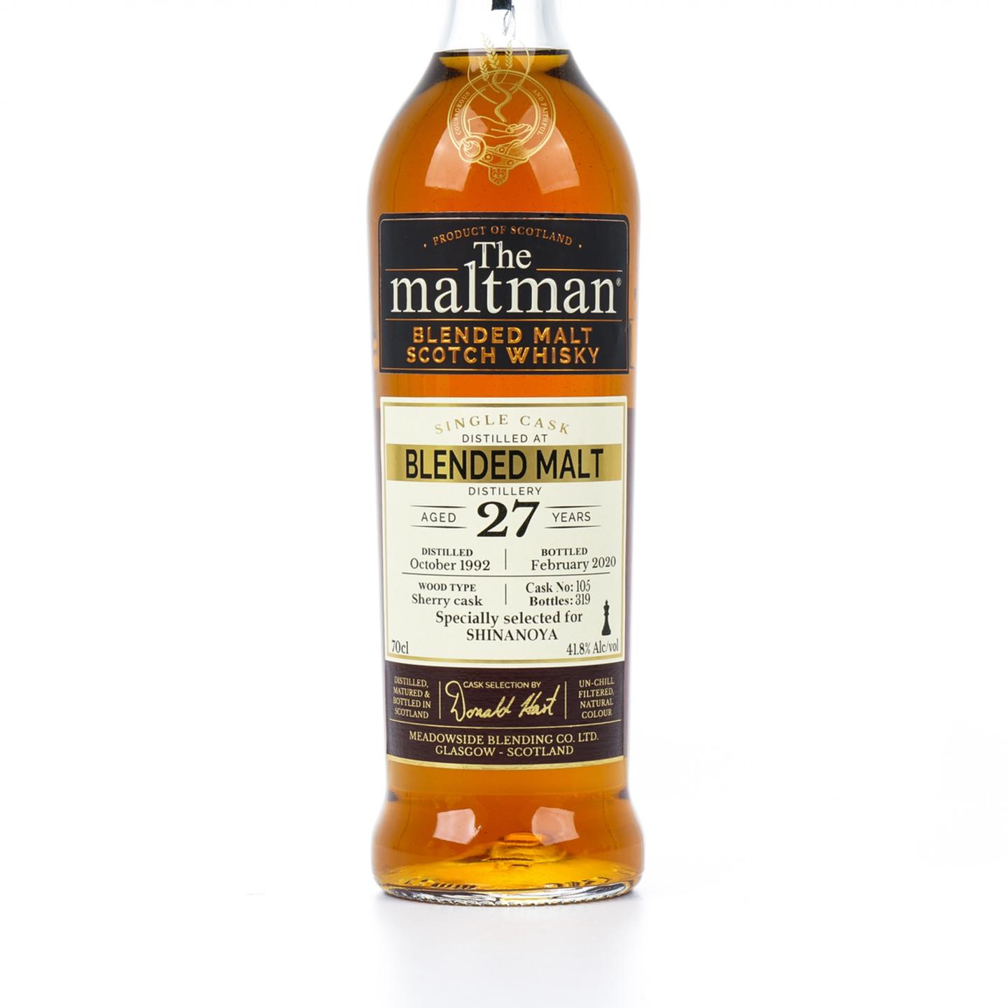 The Maltman 27年 1992-2020 调和麦芽 MBl 雪莉单桶#105
