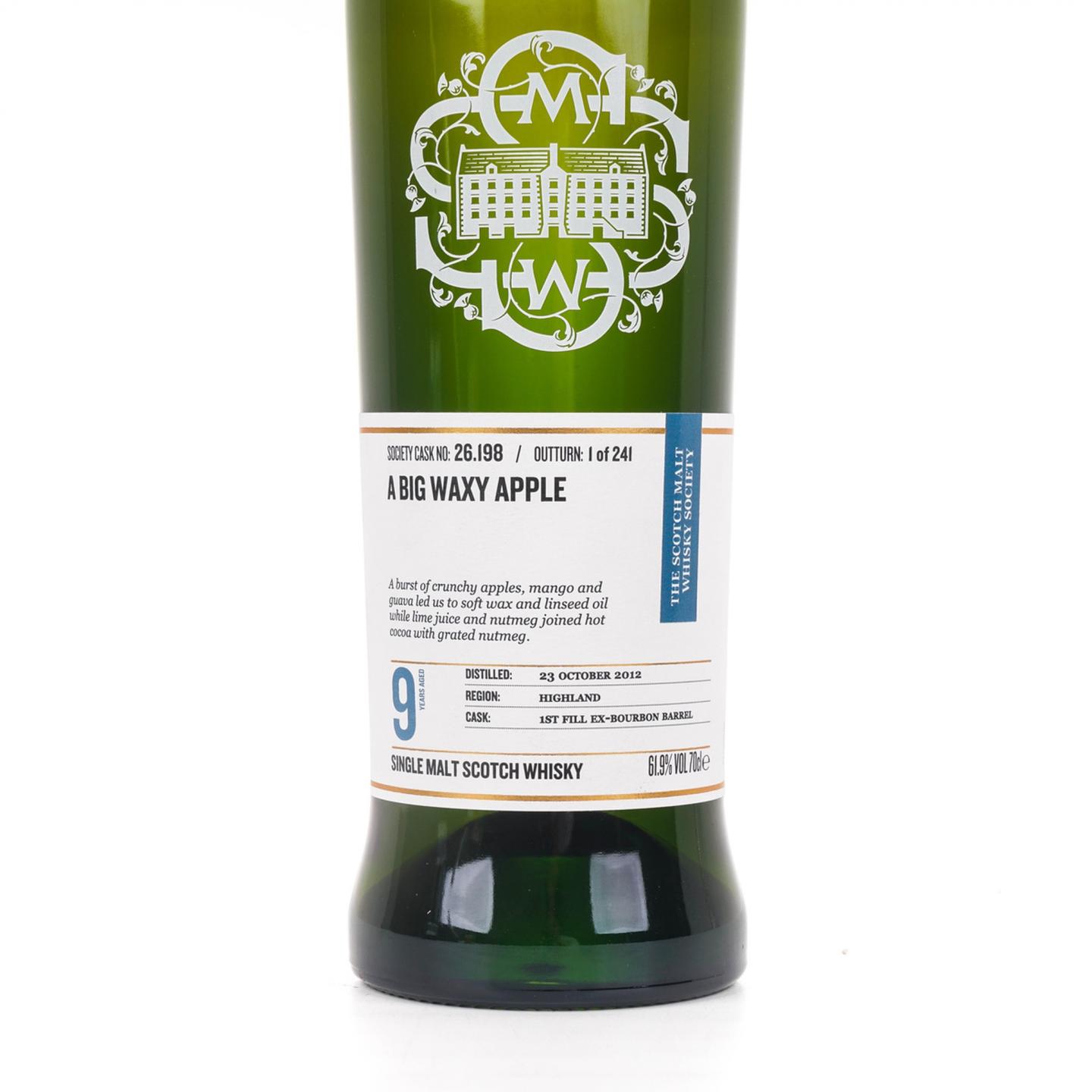 SMWS 26.198 克里尼利基 9年 2012