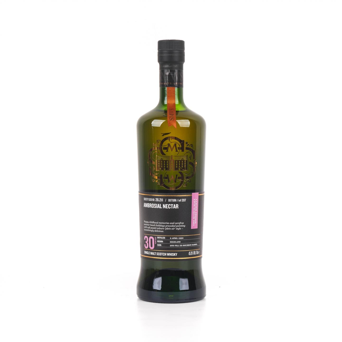 SMWS 26.211 克里尼利基 30年 1992 酒窖珍藏系列 美味花蜜