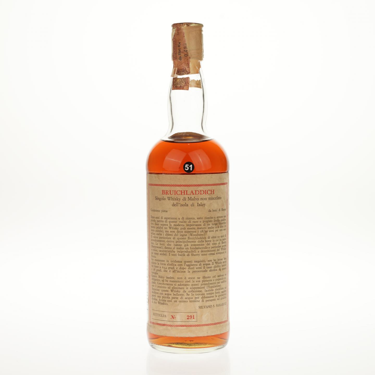 【威士忌】布赫拉迪 1965 95 Proof (54%) Samaroli 750ml