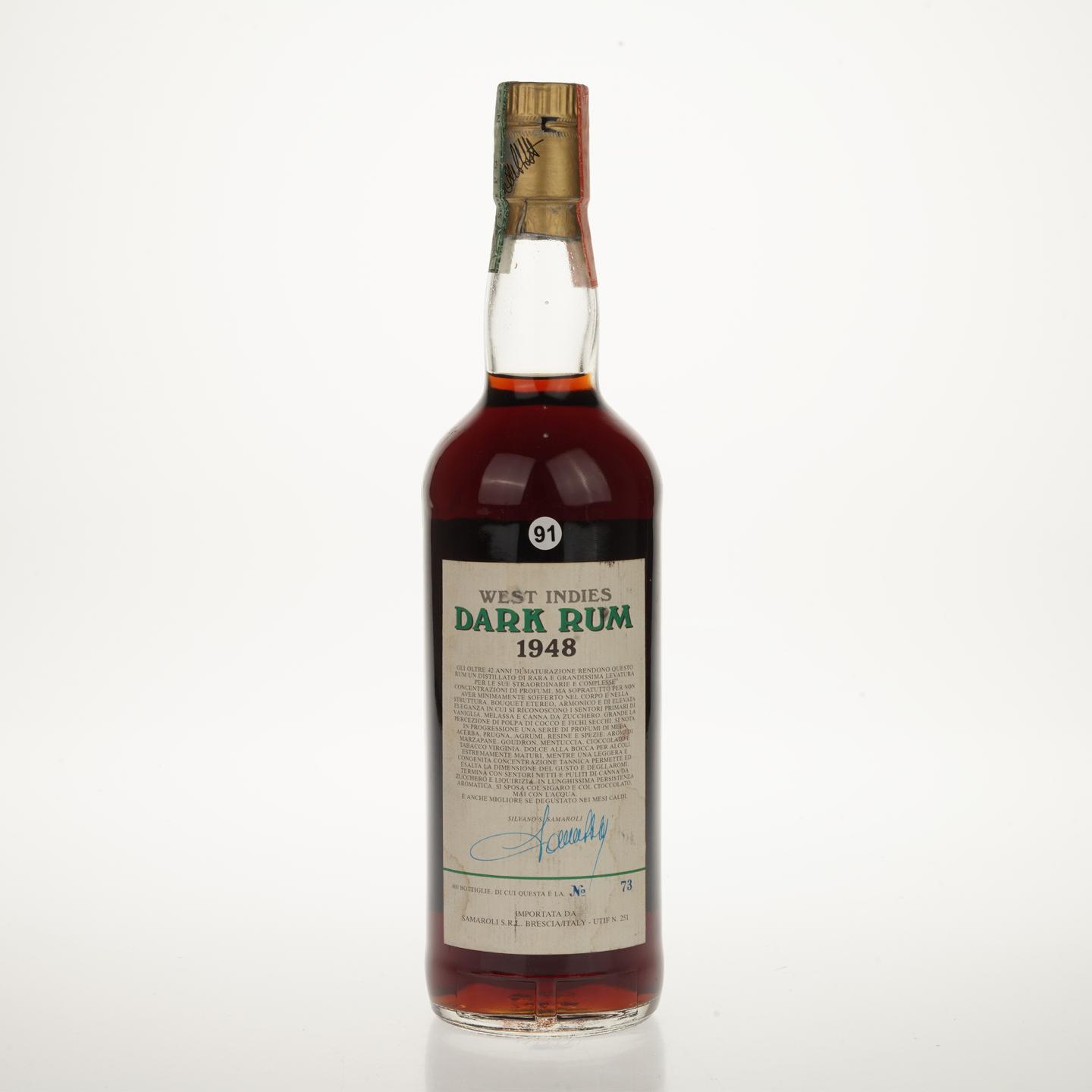 【朗姆酒】萨马罗利 1948 西印度群岛黑朗姆
