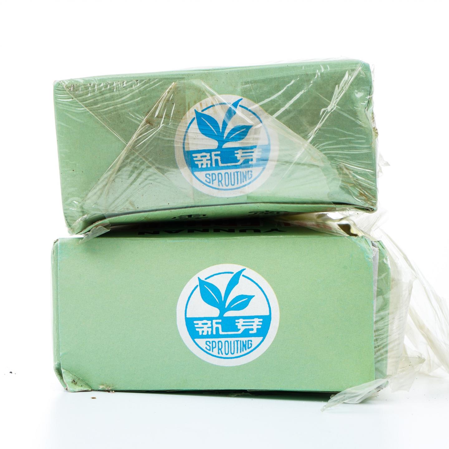 1990年代 绿盒熟茶 普洱茶 454g*2 干仓