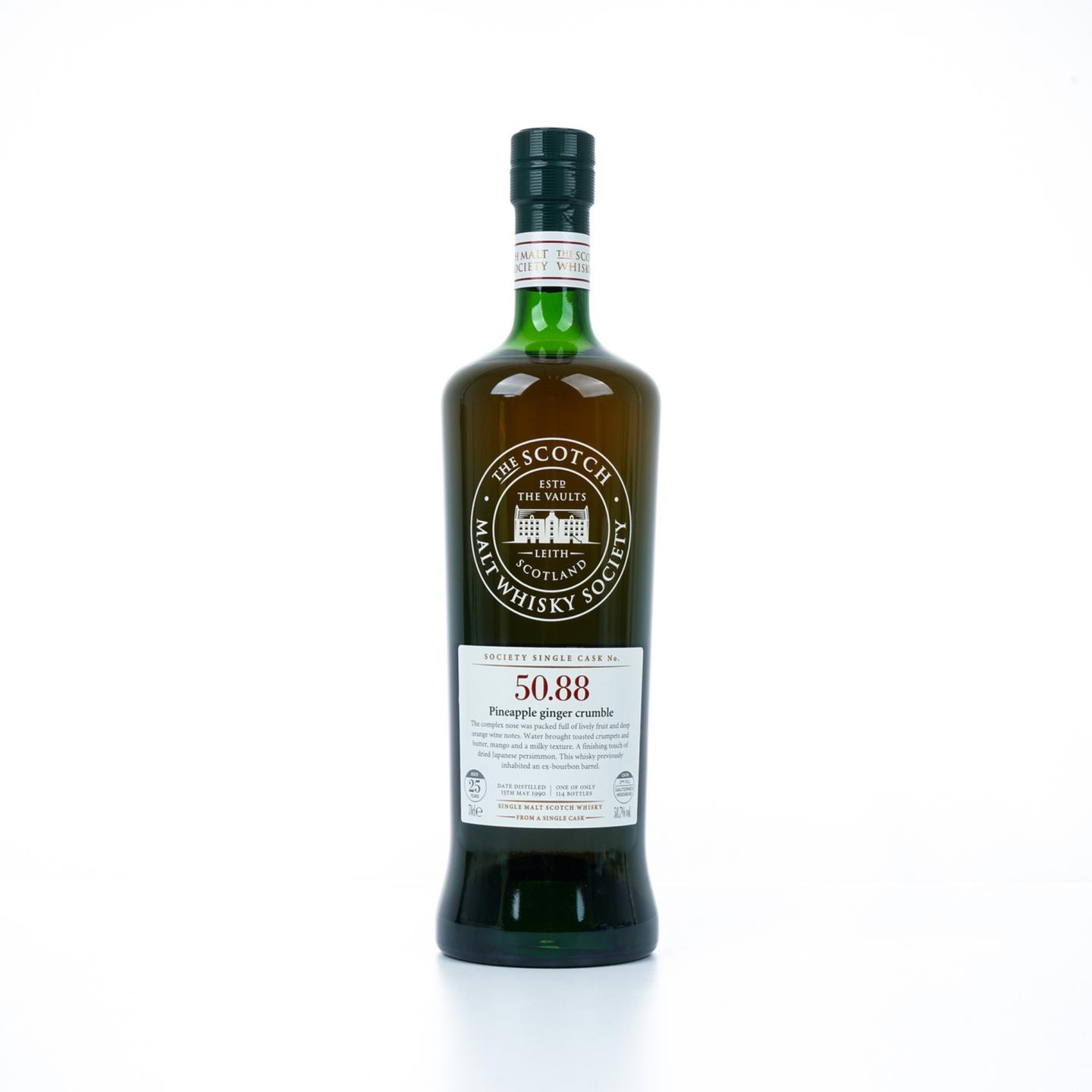 SMWS 50.88 磐火 25年 1990 单桶 菠萝姜酥
