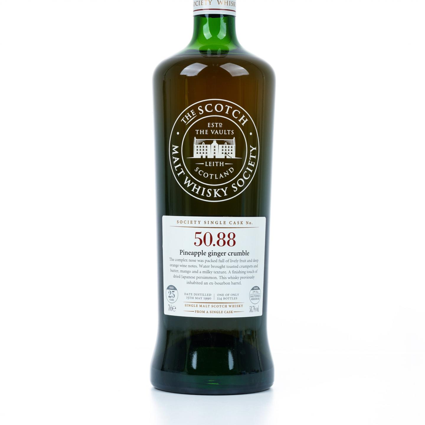 SMWS 50.88 磐火 25年 1990 单桶 菠萝姜酥