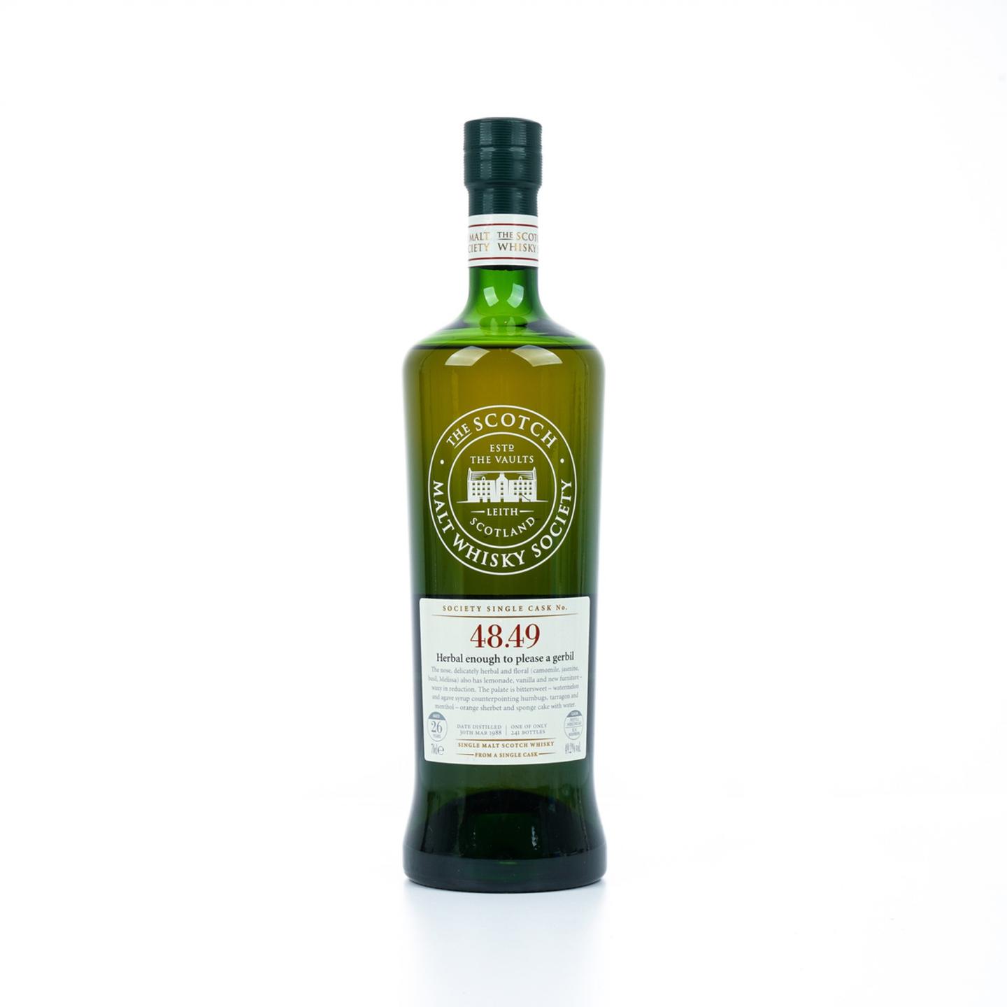 SMWS 48.49 巴门纳克 26年 1988